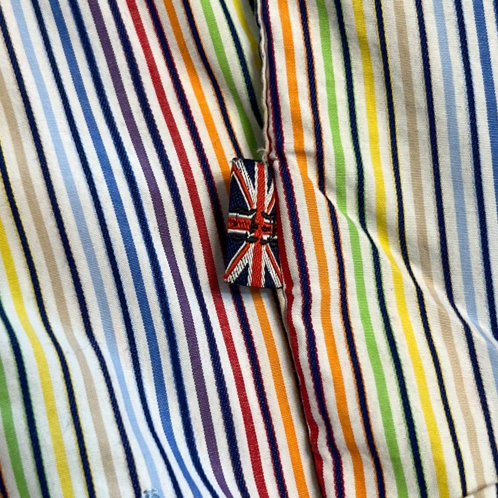 English Laundry Women's Top Shirt Button Down Multicolor Striped Size XL - Picture 6 of 8
